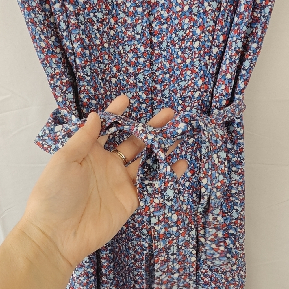 Authentic TORY BURCH Gigi Shirt dress in Hudson Blue Linosa Sz 10 $395 - Picture 8 of 14